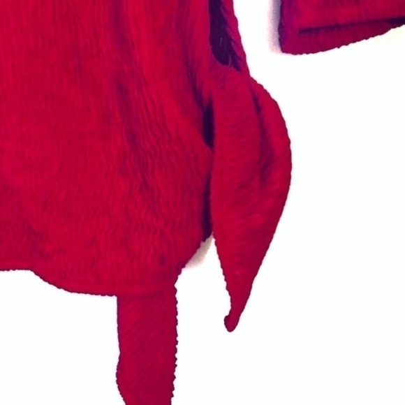 Chaus Red Textured Tunic Vintage Size 10 - Picture 7 of 8